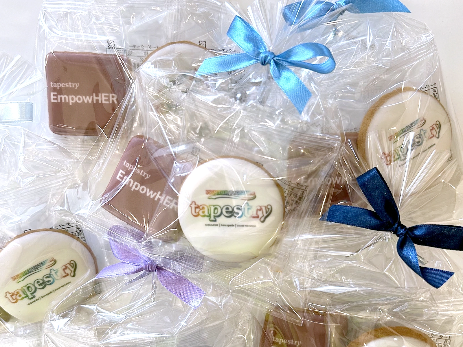 個包装されたロゴ入りクッキー