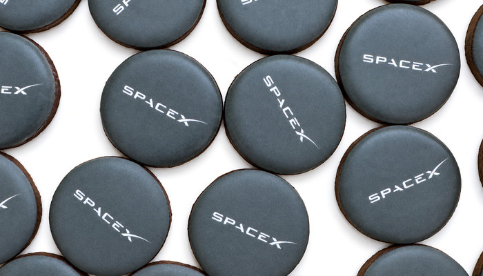 SpaceX オリジナルブラックアイシングクッキー